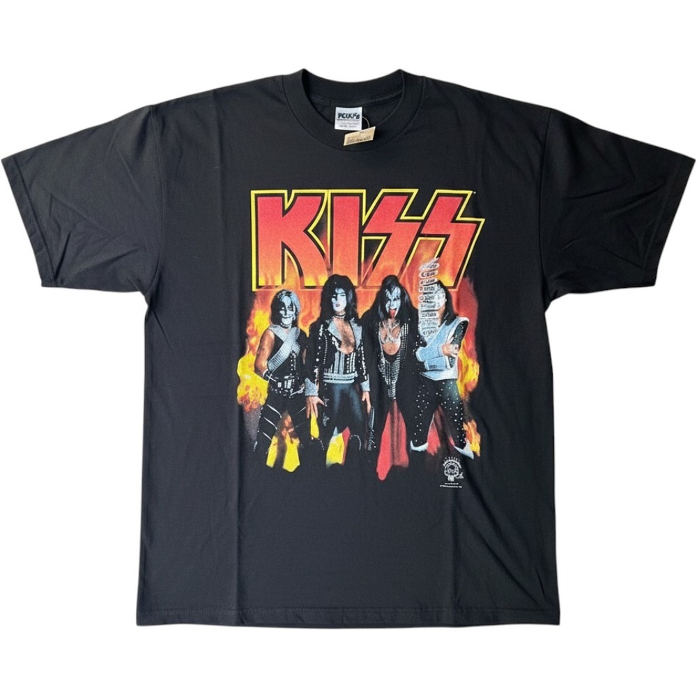Vintage 1996 KISS Band T-Shirt Cronies Made in USA Deadstock NWT Black XL